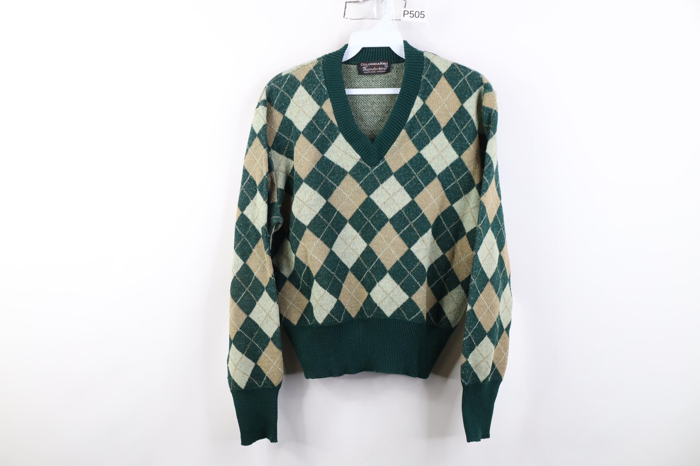 Vintage Vintage 60s 70s Streetwear Boxy Fit Knit Argyle Sweater USA Size US XL / EU 56 / 4 - 1 Thumbnail