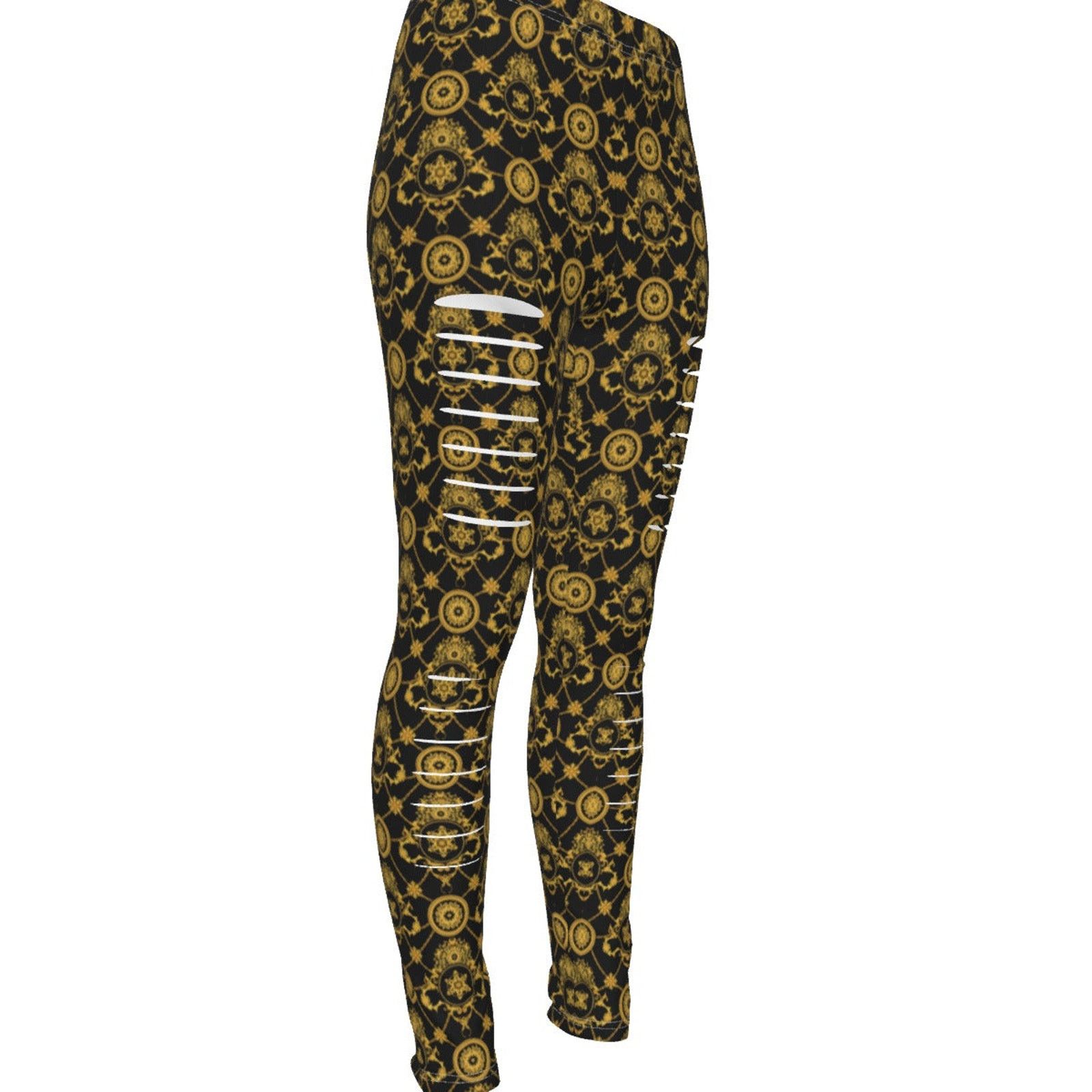 Other kokorepublicboutique Print Women's Ripped Leggings Size 36" / US 14 / IT 50 - 1 Thumbnail
