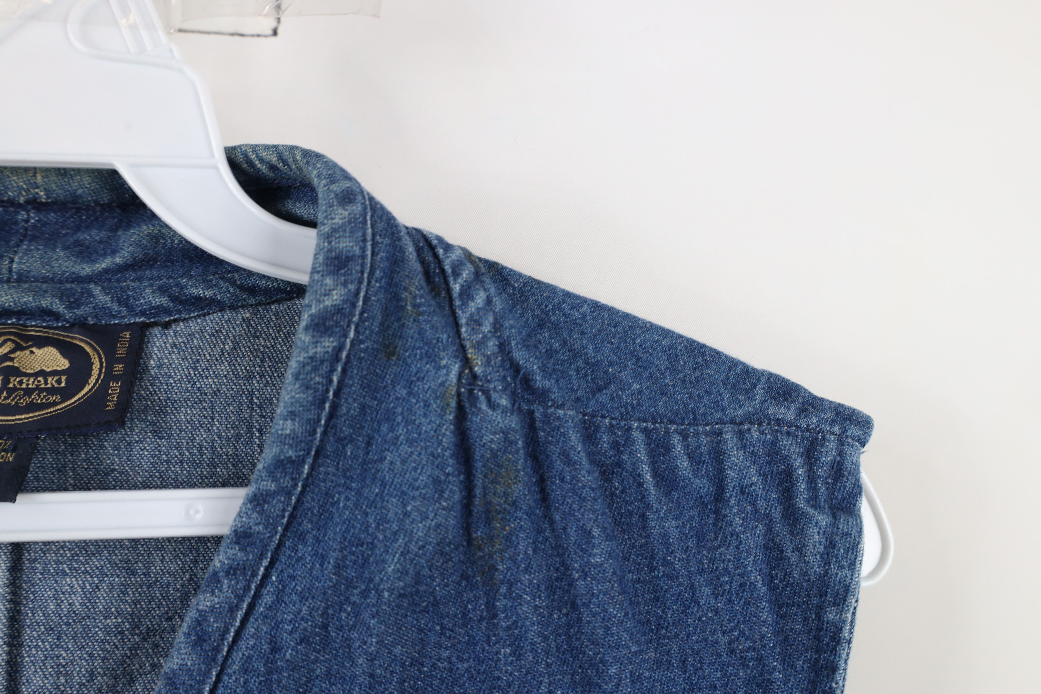 Vintage Vintage 90s Streetwear Button Back Denim Jean Vest Jacket Size L / US 10 / IT 46 - 4 Thumbnail