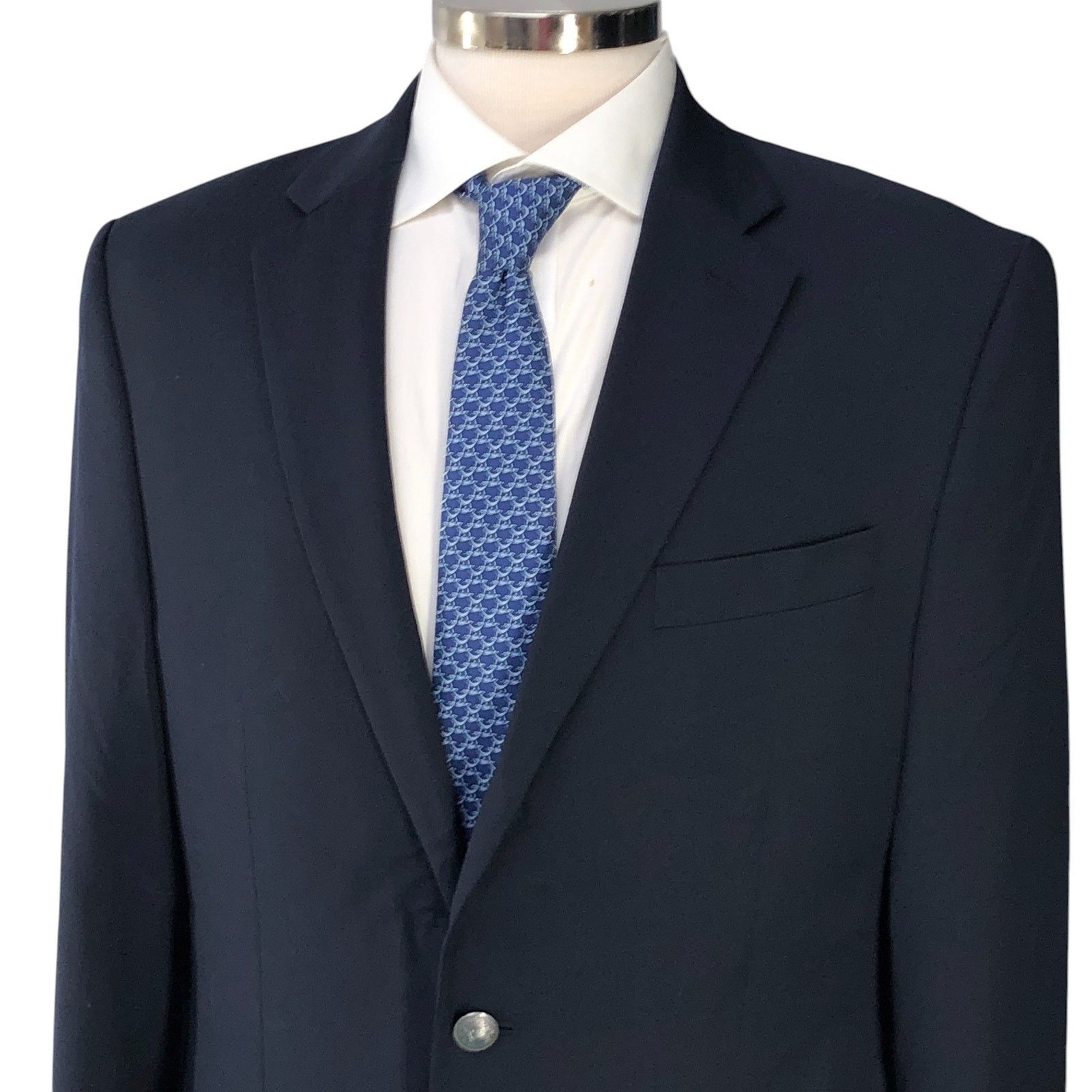 Michael Kors Michael Kors Size 40L Blazer Jacket Navy Blue Gold Button Size 40L - 2 Thumbnail
