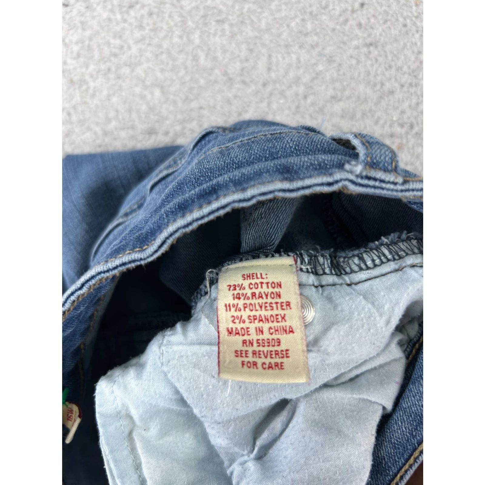 Denime Reba Jeans Womens 16W Blue Denim Skinny Straight Leg Mid Rise 31x28 Casual Size 38" / US 16 / IT 52 - 7 Thumbnail