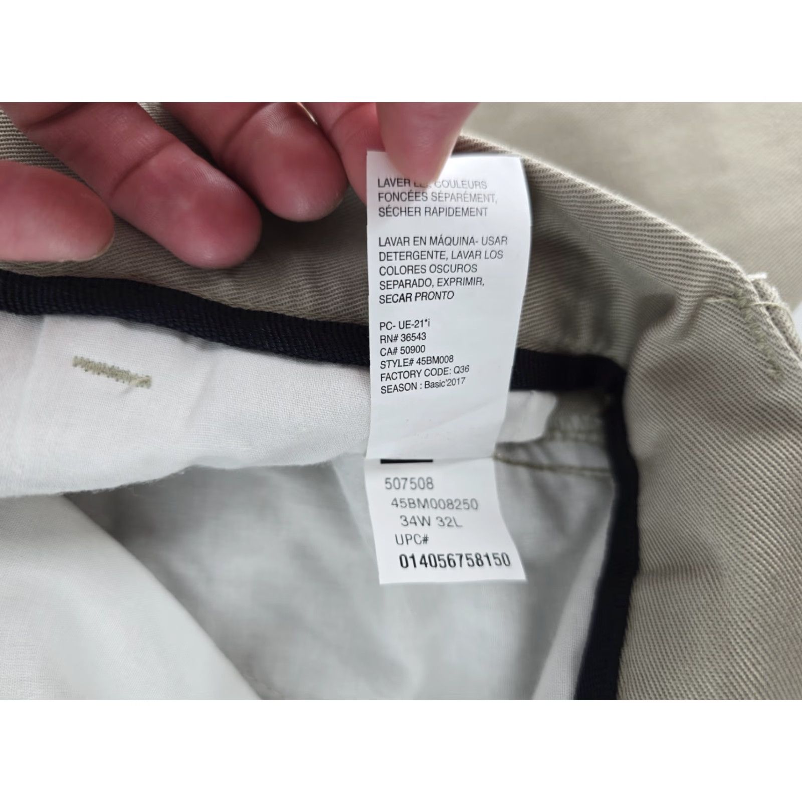 Izod IZOD Slim Fit Straight Leg American Chino Pants Men's 34x32 Tan Flat Front Size US 34 / EU 50 - 7 Thumbnail