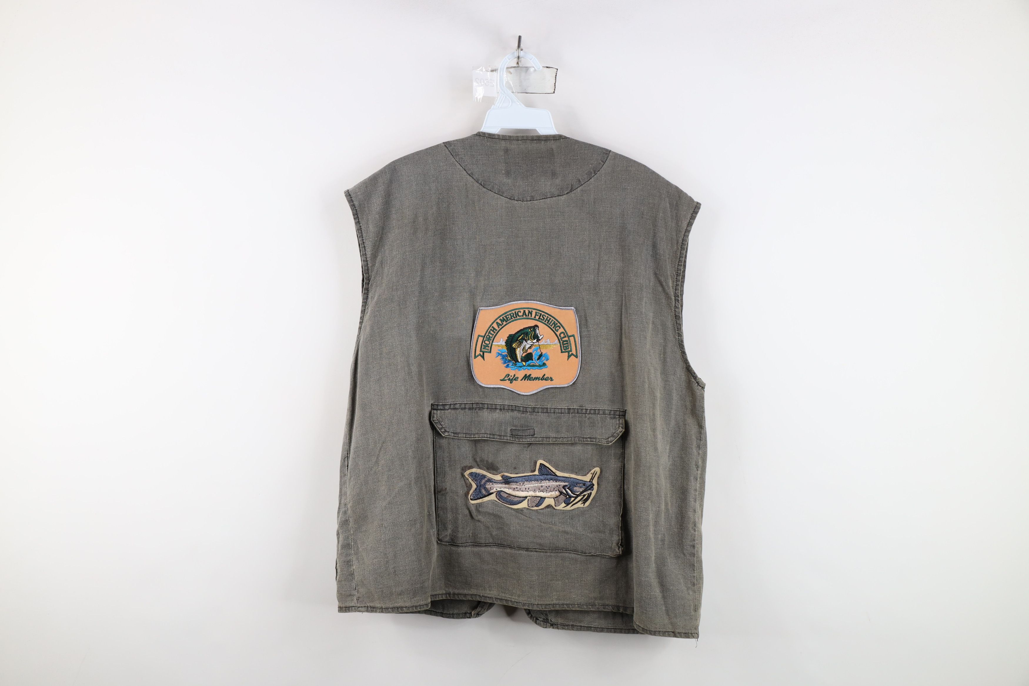 Vintage Vintage 90s North American Fishing Club Vest Jacket Gray Size US M / EU 48-50 / 2 - 14 Thumbnail