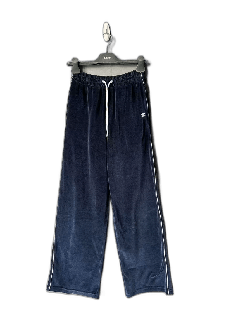 Celine Blue Velvet Long Pants for Women Size US 26 / EU 42 - 1 Thumbnail