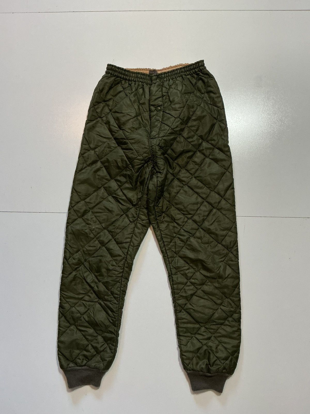 Vintage Vintage Military Army Olive Green Quilted Field Jogger Pants Size US 28 / EU 44 - 1 Thumbnail