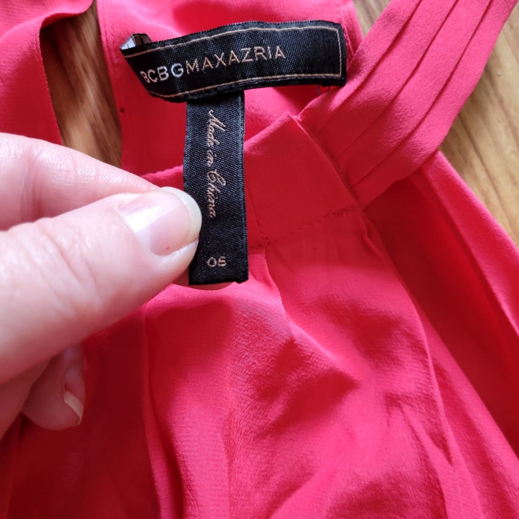 Bcbgmaxazria VINTAGE BCBGMAXAZRIA Azalea Dress - Silk Red Ruffle Mini Party/Cocktail Dress, Size 6, Sleeveless, High Neck, Short Length, Formal Womens Size M / US 6-8 / IT 42-44 - 5 Thumbnail