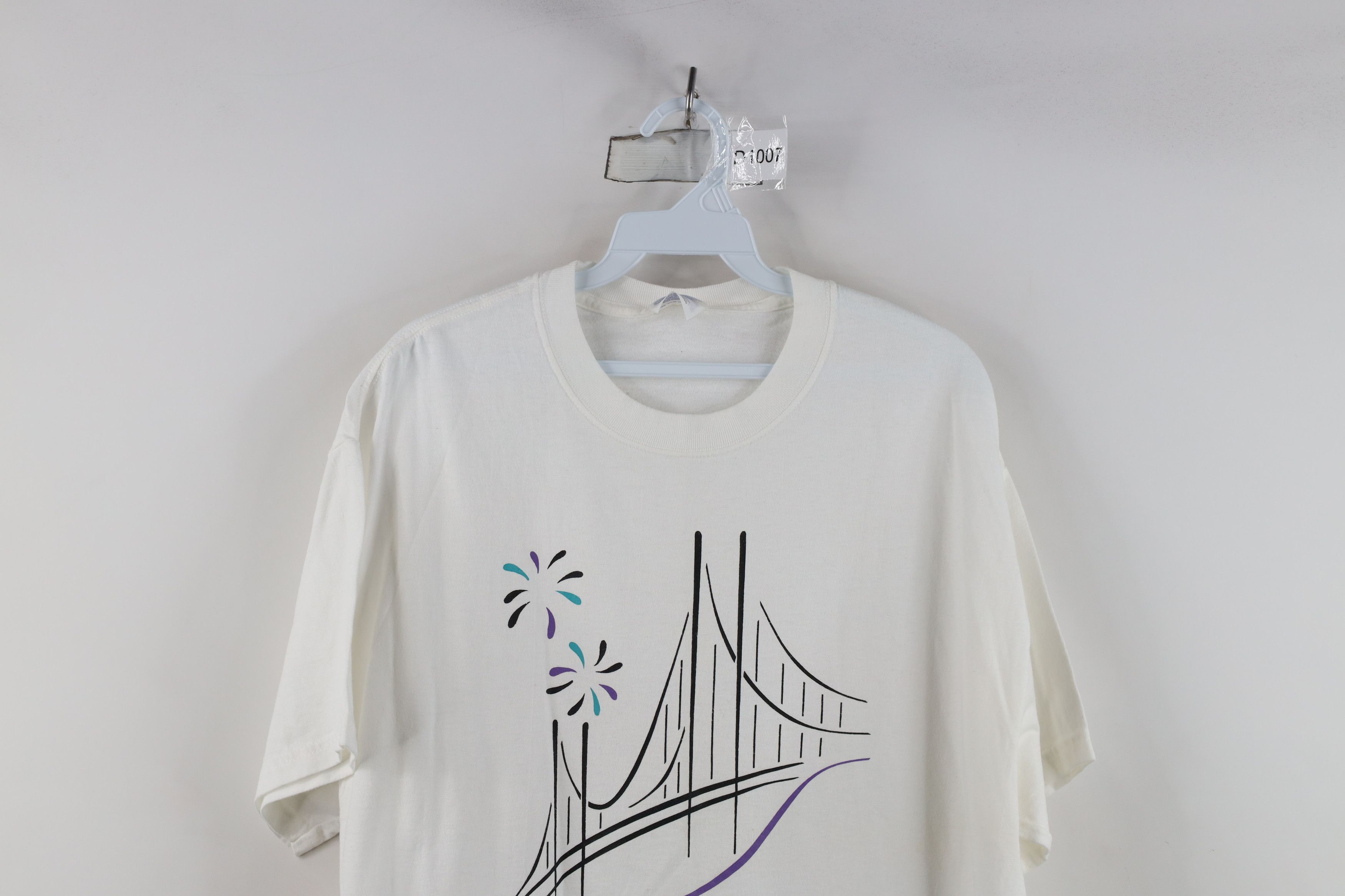 Vintage Vintage 90s Streetwear Golden Gate Bridge Art T-Shirt Size US L / EU 52-54 / 3 - 2 Thumbnail