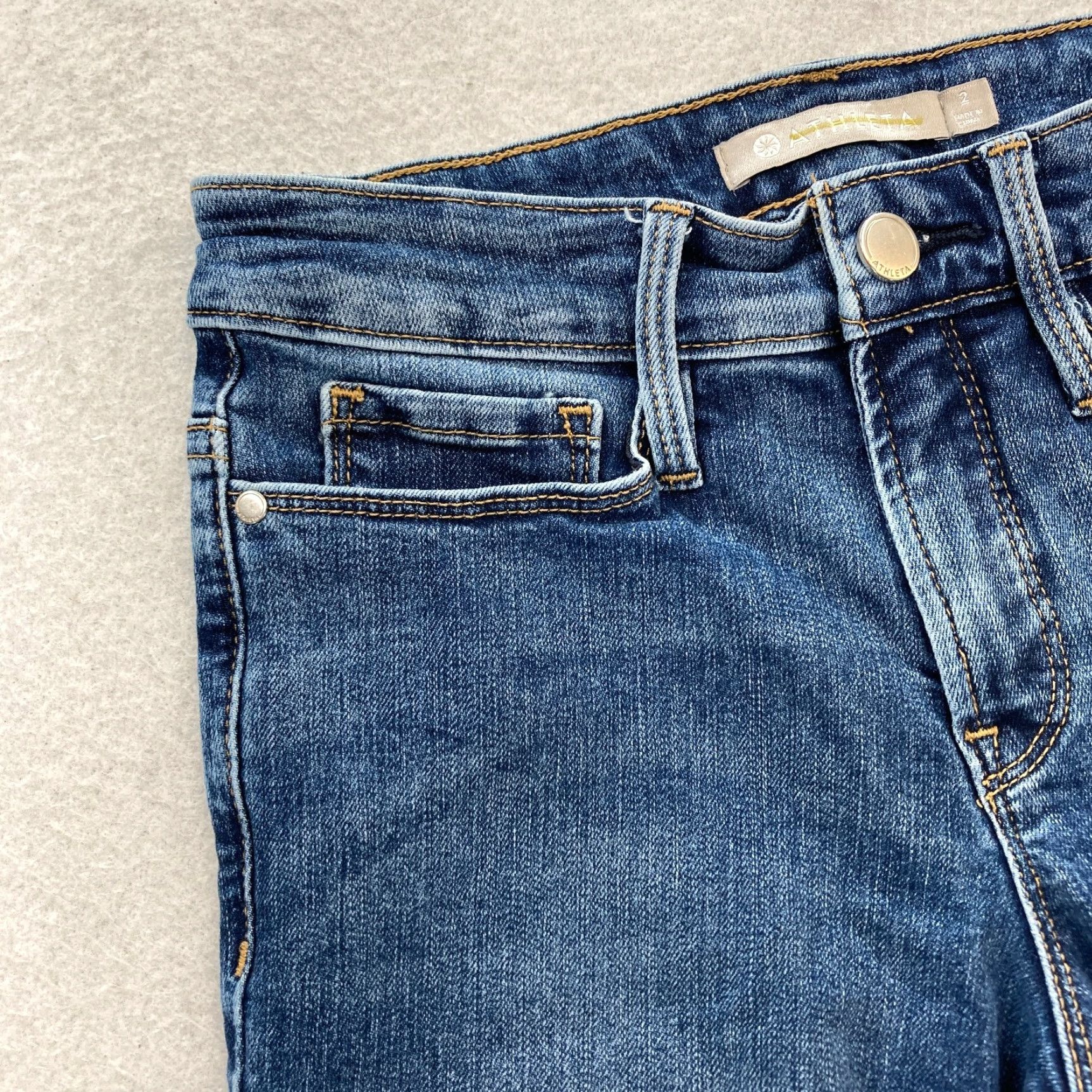 Athleta Athleta Sculptek Jeans Women's 2 Skinny Ankle Medium Wash Blue Stretch Denim Size 42" / US 20 - 3 Thumbnail