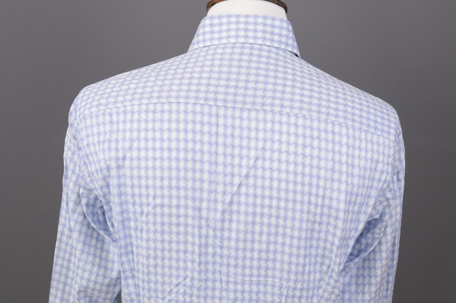 Eton Eton Slim Fit Blue Signature Twill Dress Shirt 42 / 17 Size US M / EU 48-50 / 2 - 9 Thumbnail