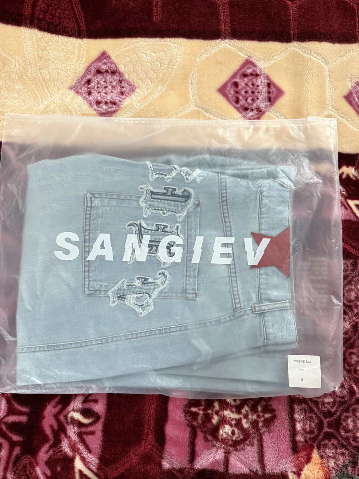Sangiev Sangiev Blue Wide Legged 10oz Japanese Denim Jeans Size 36🔥 Size US 36 / EU 52 - 6 Thumbnail