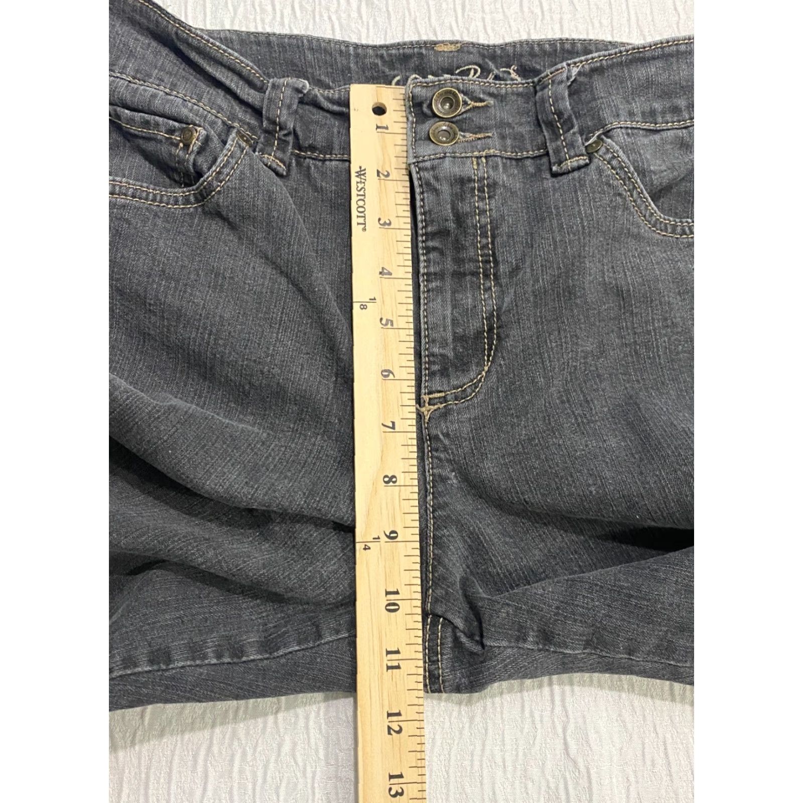 Vintage Code Bleu Jeans Womens Size 8 Black Denim Boot Cut Flare Flap Pockets Size 30" / US 8 / IT 44 - 6 Thumbnail