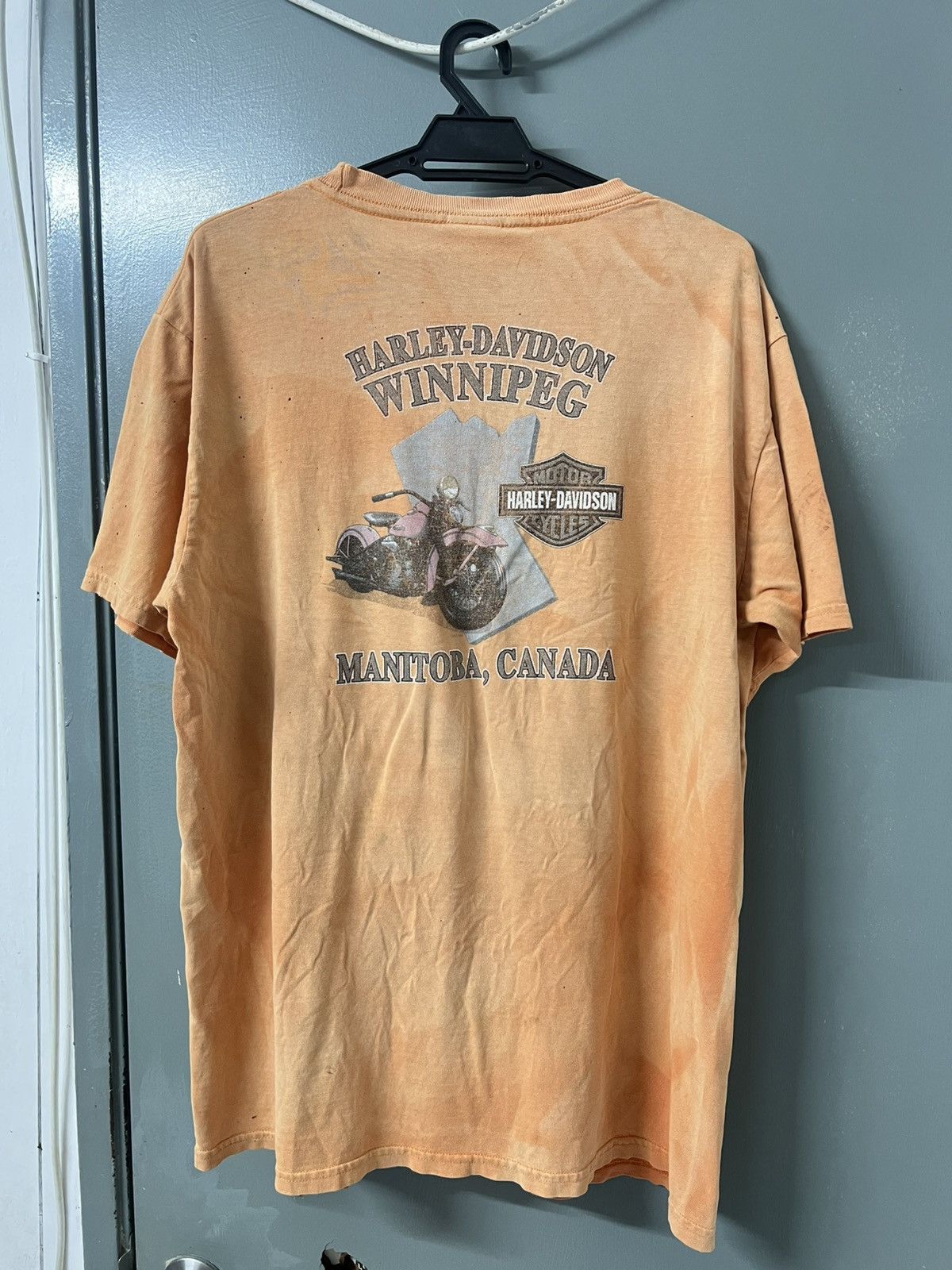 Vintage THRASHED SUN FADED HARLEY DAVIDSON MOTORCYCLES Size US L / EU 52-54 / 3 - 11 Thumbnail