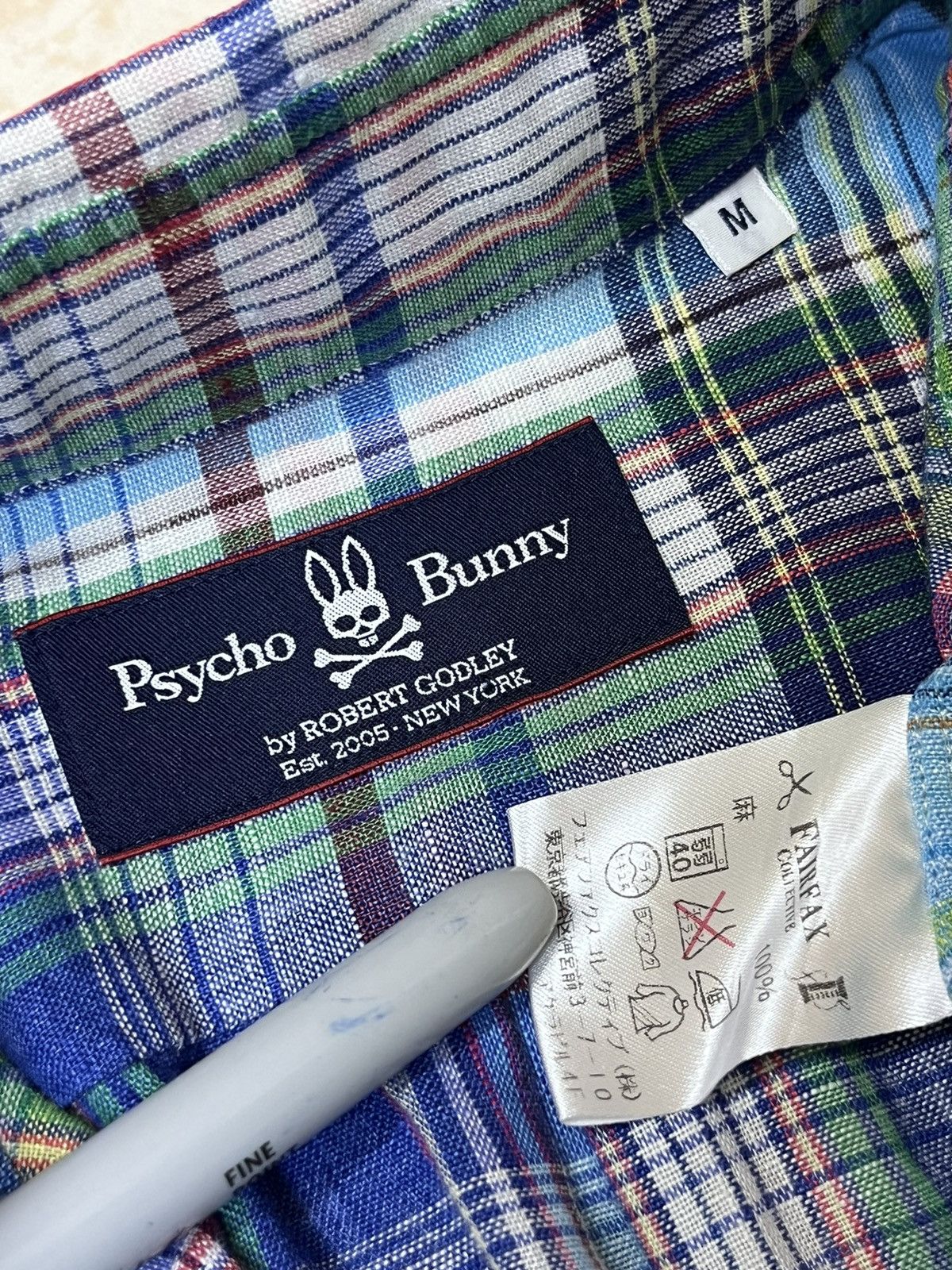 NICE💥💥PSYCHO BUNNY by ROBERT GODLEY BUTTON UPS SHIRT