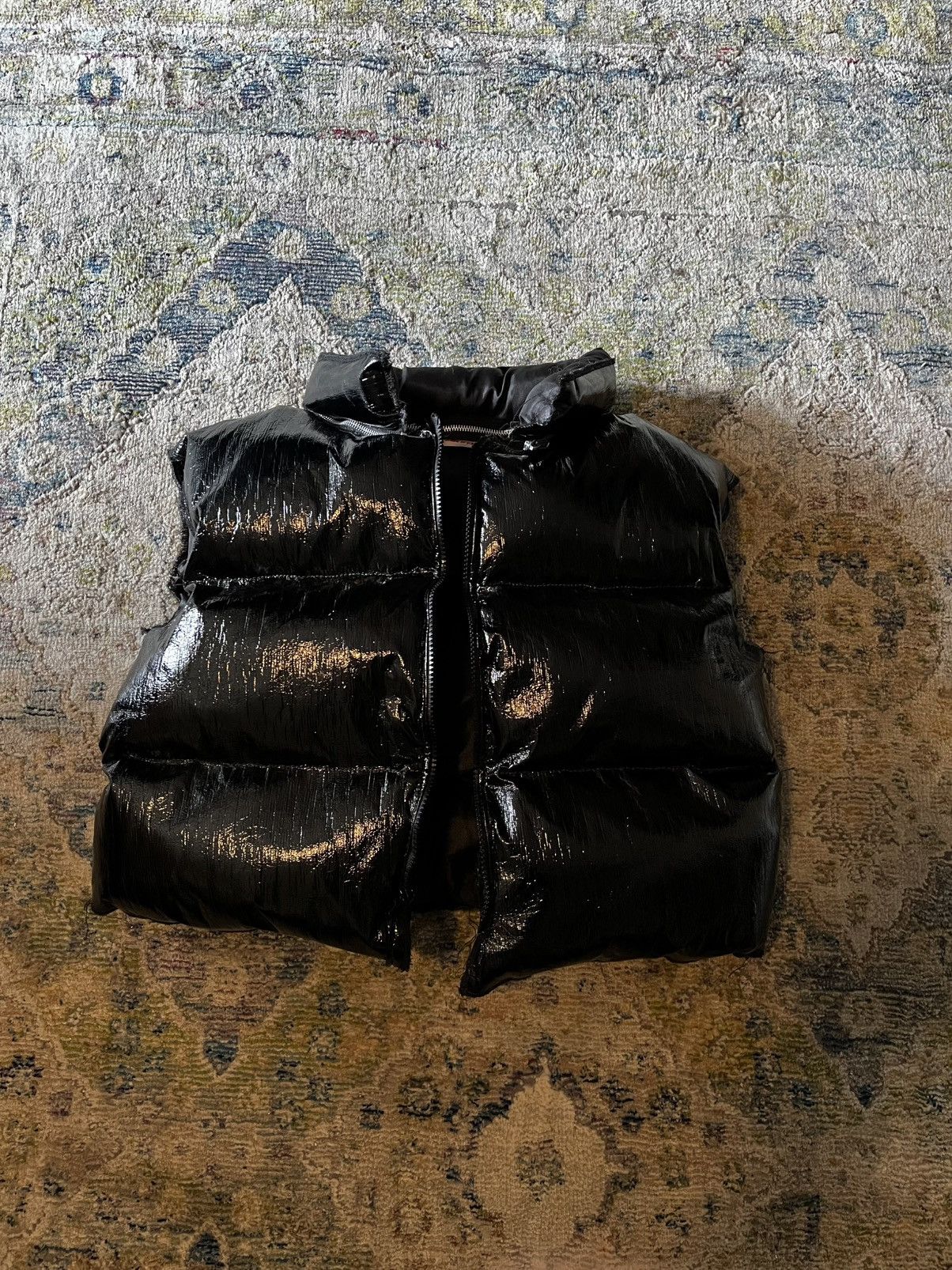 Designer × Handmade 1 of 1 Made in Pain Black Cropped Puffer Unisex Streetwear Size US M / EU 48-50 / 2 - 1 Thumbnail
