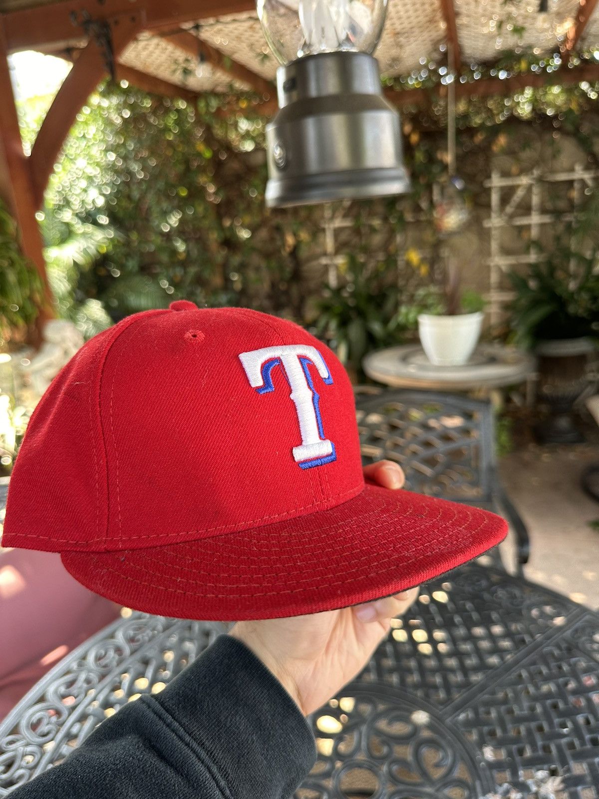 Hat Club Red Texas Ranger Fitted Hat Size ONE SIZE - 1 Thumbnail