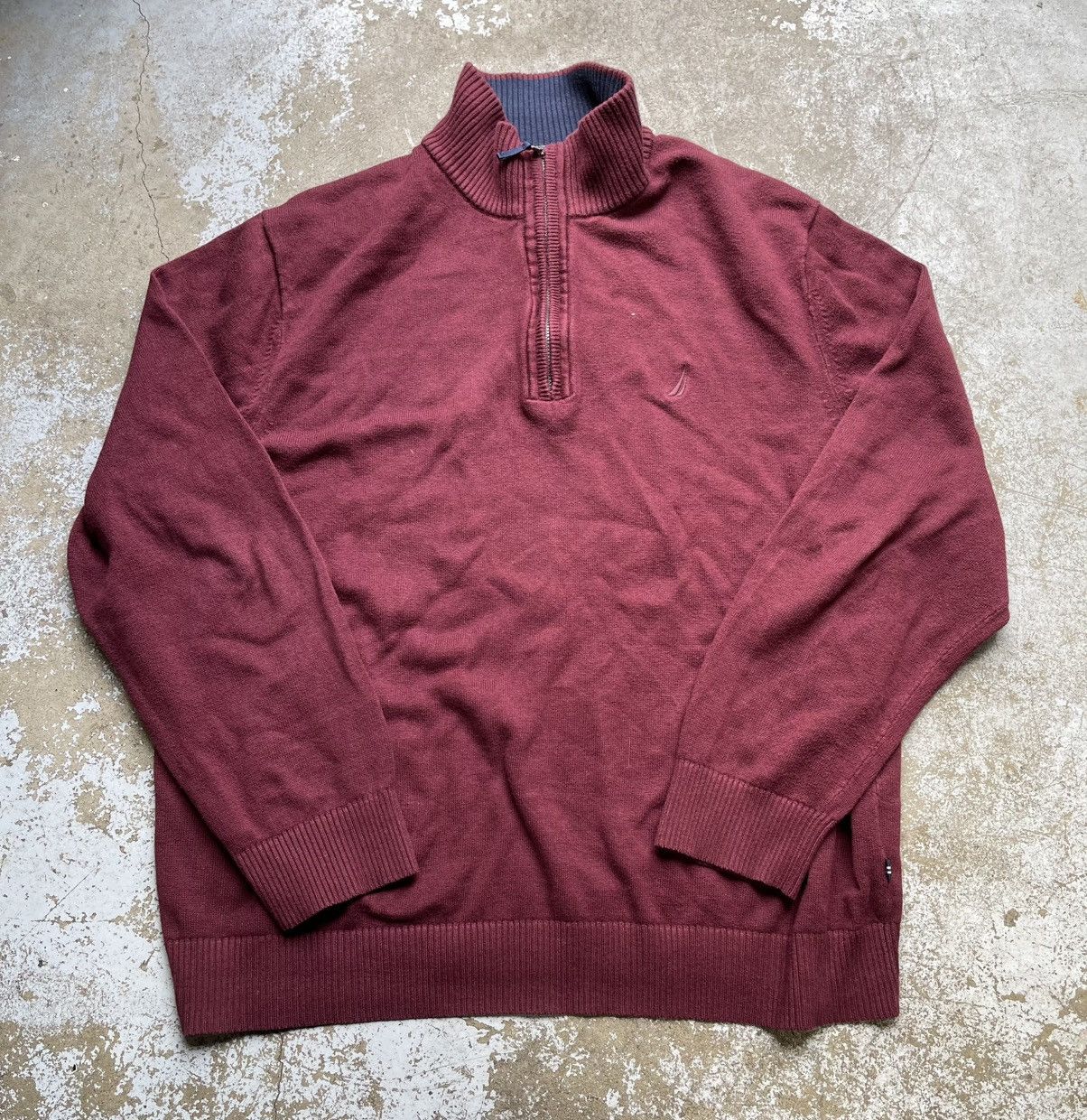 Nautica Nautica Quarter Zip Sweater Size US XL / EU 56 / 4 - 1 Thumbnail