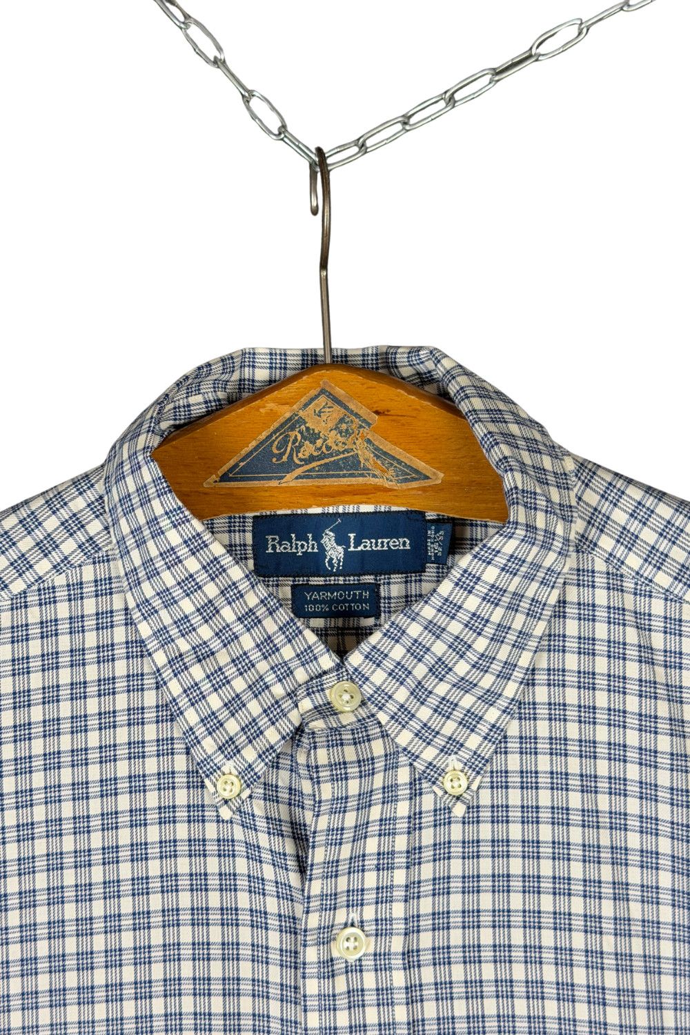 Polo Ralph Lauren Vintage Polo Ralph Lauren Yarmouth Shirt Blue Check OCBD 90s Size US L / EU 52-54 / 3 - 4 Thumbnail