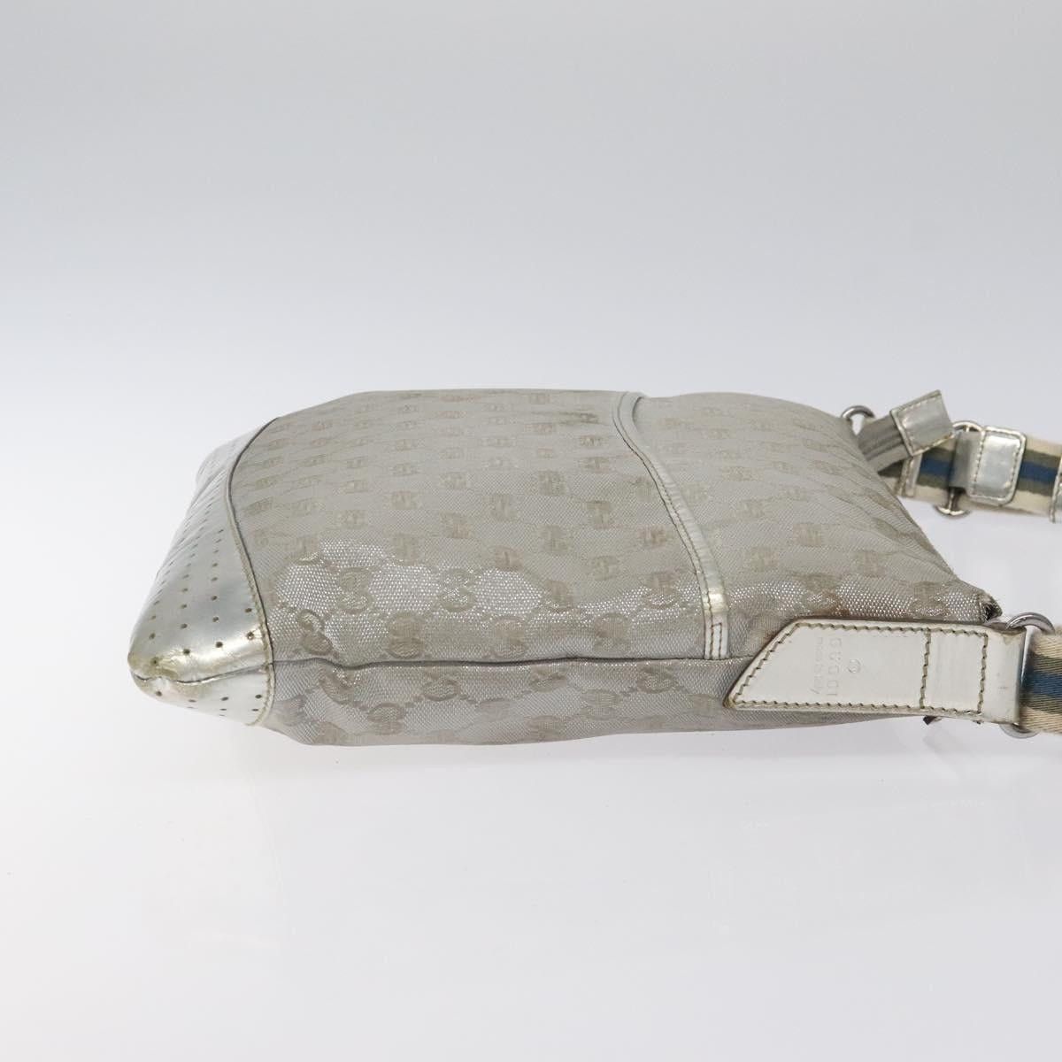 Gucci GUCCI GG Canvas Shoulder Bag Silver Size ONE SIZE - 3 Thumbnail