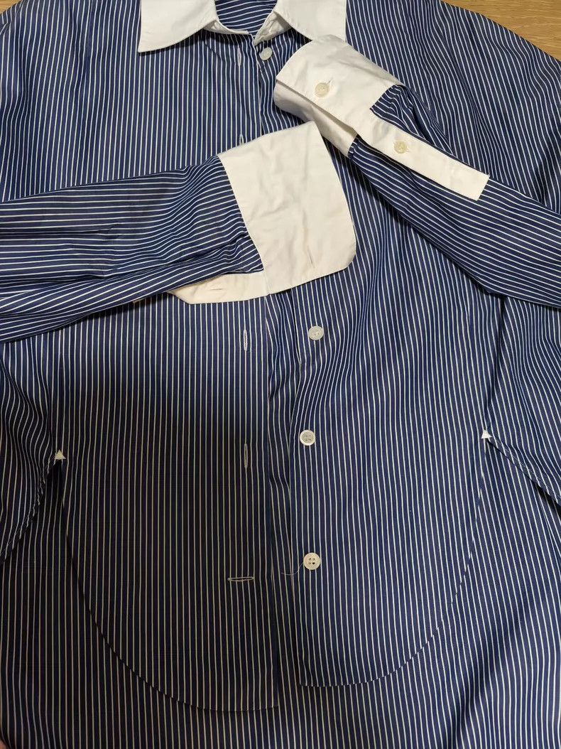 Loewe LOEWE Classic white and blue striped shirt Size S / US 4 / IT 40 - 4 Thumbnail