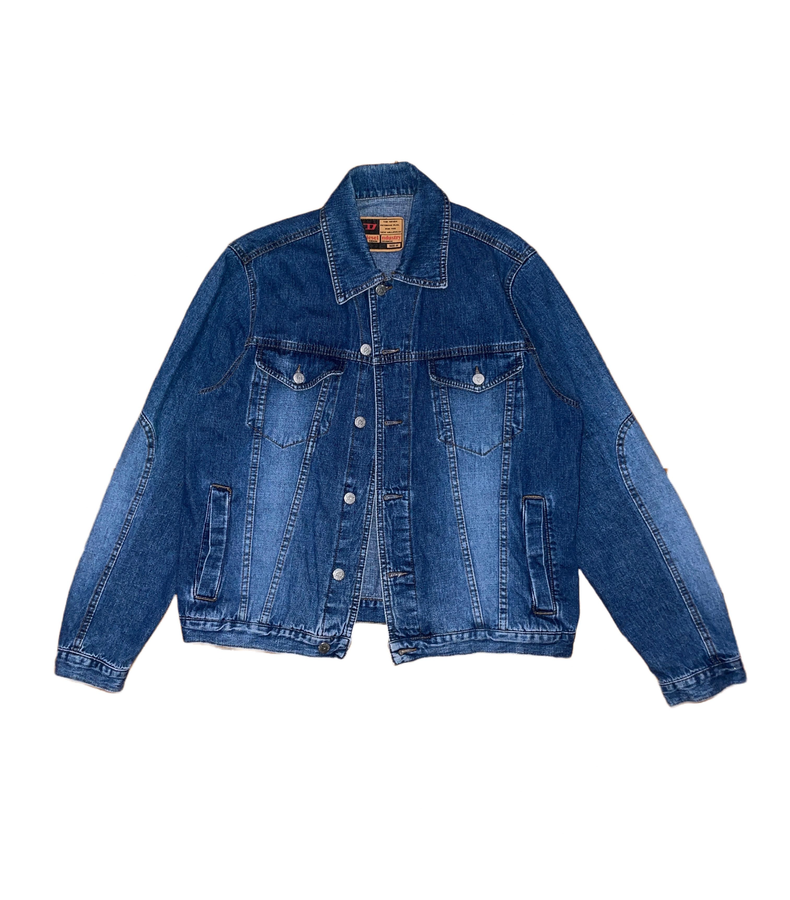 image of Diesel Indusrty Classic Rider Denim Jacket Blue Jeans M, Men's (Size Medium)