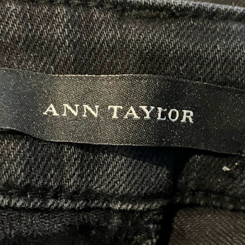 Ann Taylor Ann Taylor Womens Jeans Black Denim The Skinny Curvy Fit Stretch 6 Size 28" / US 6 / IT 42 - 4 Thumbnail