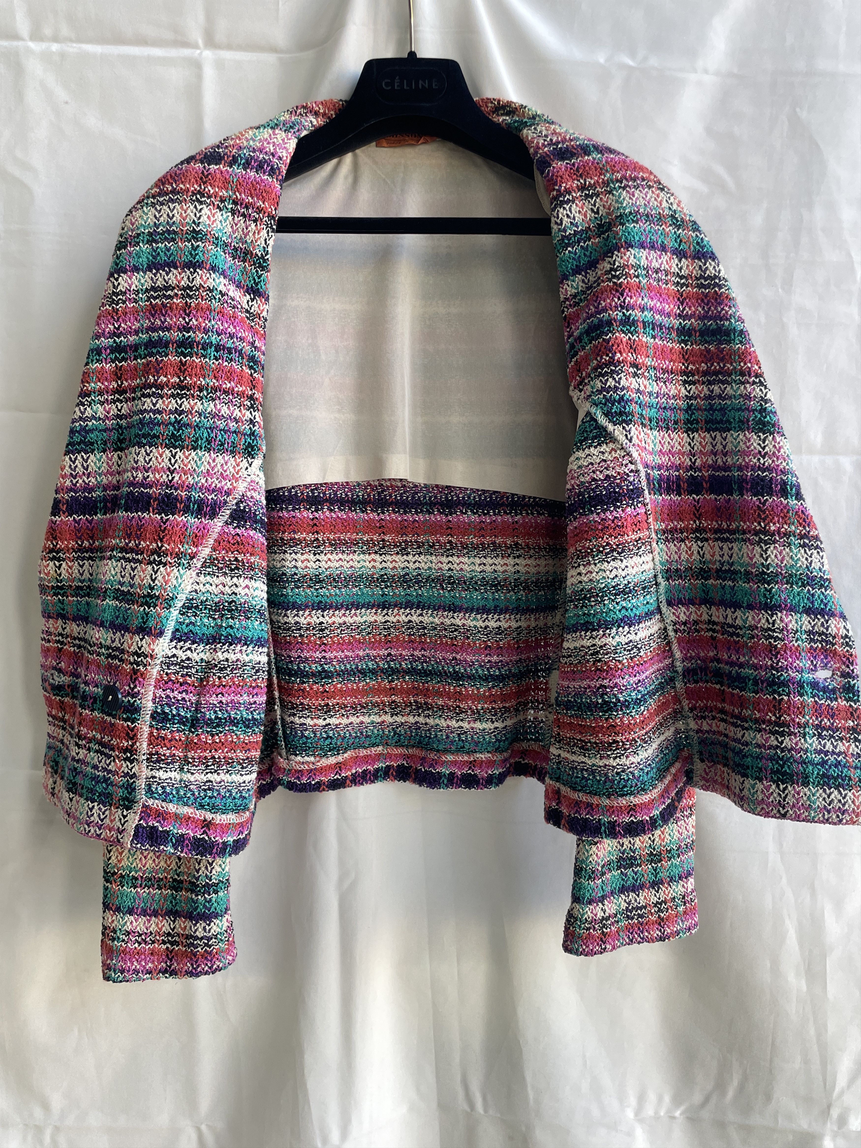 Missoni Missoni Vintage 90's Womens Woven Double Breasted Blazer Size L / US 10 / IT 46 - 3 Thumbnail