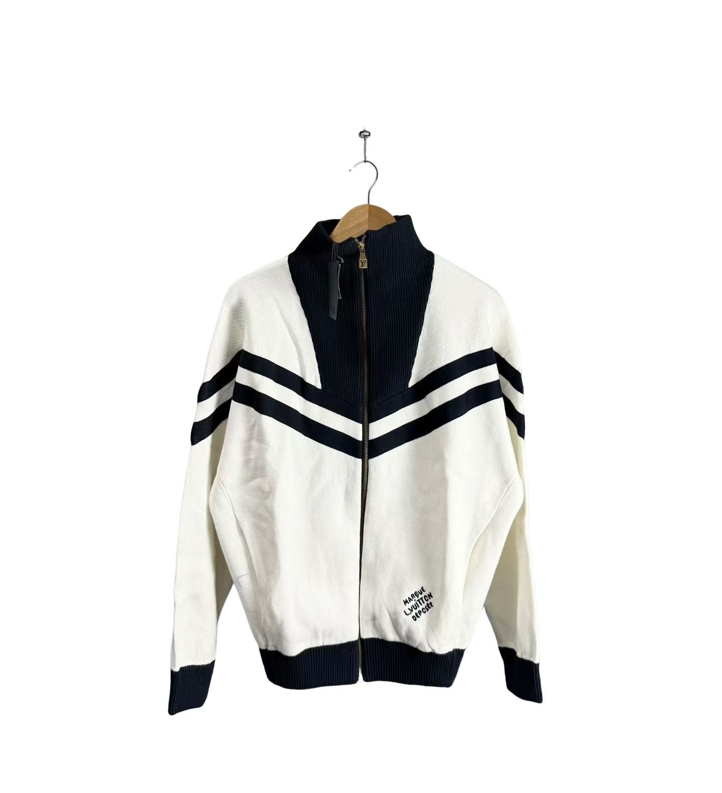 Louis Vuitton Louis Vuitton Striped Knit Zip Jacket Size L Size US L / EU 52-54 / 3 - 1 Thumbnail