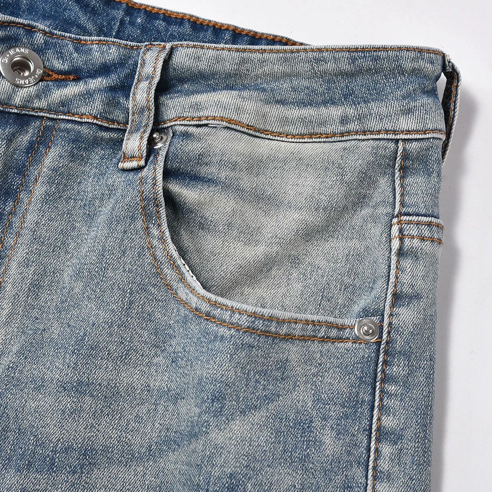 Jean Hippie men's washed distressed flared jeans y2k Size US 32 / EU 48 - 4 Thumbnail