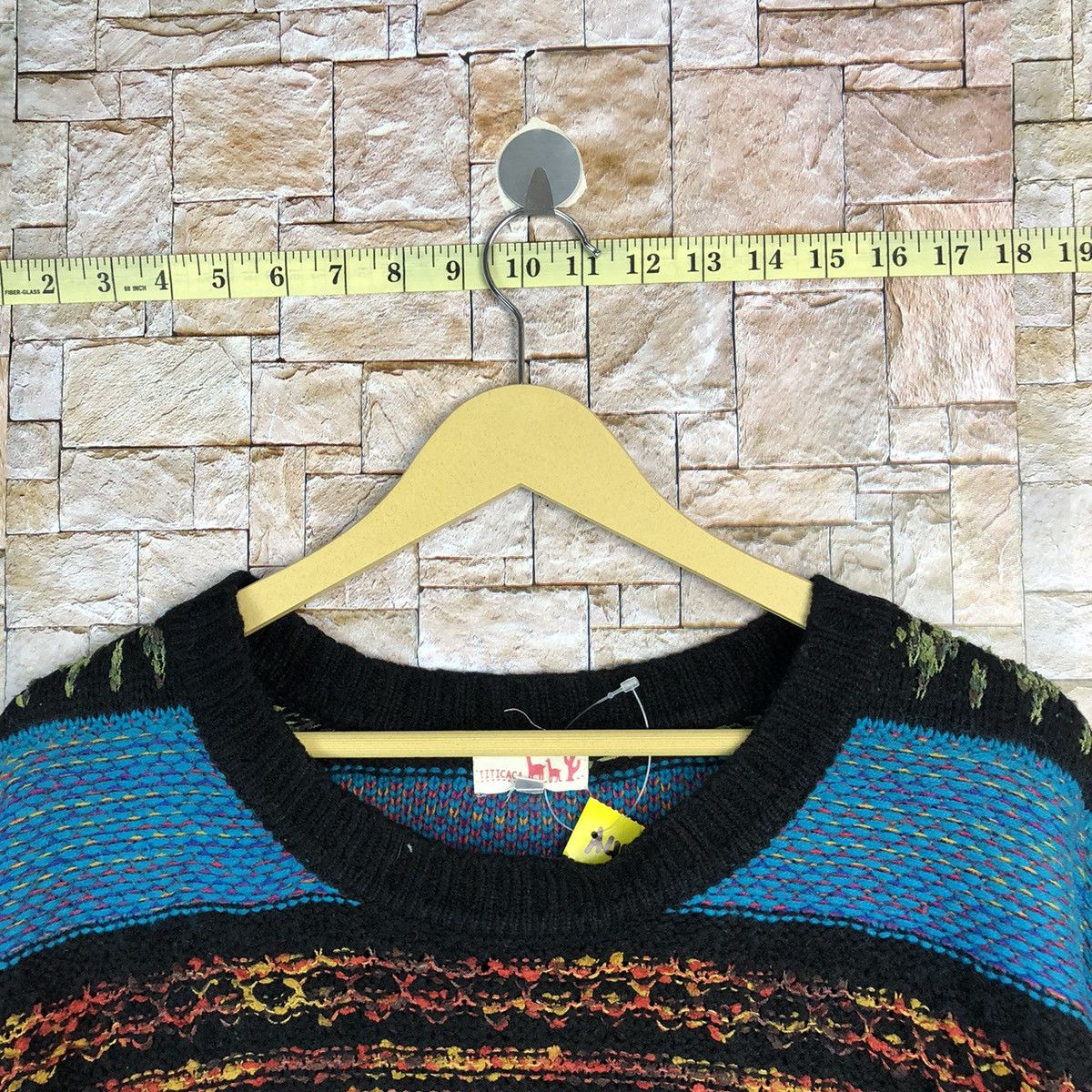 Japanese Brand Titi Caca stripe art vintage Blue Knitwear sweatshirt #A417 Size L / US 10 / IT 46 - 4 Thumbnail