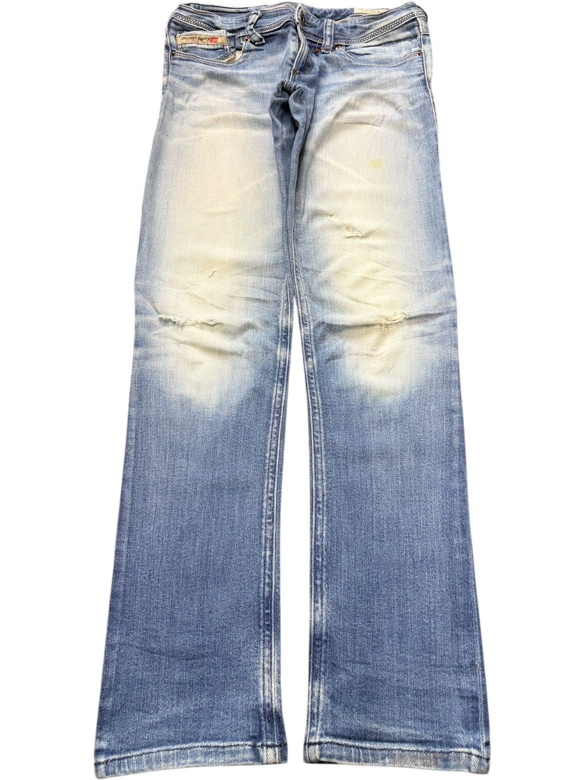 Diesel Vintage Italy Diesel Lowky Faded Wash Distressed Jeans Size 27" / US 4 / IT 40 - 1 Thumbnail