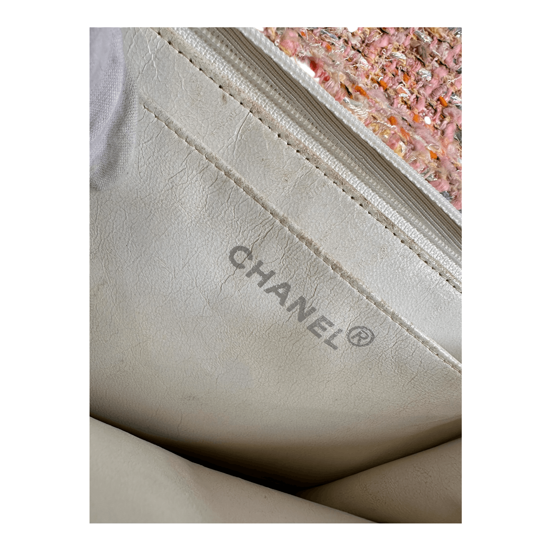Chanel Chanel 1997 Pink Tweed Flap Handbag Size ONE SIZE - 8 Thumbnail