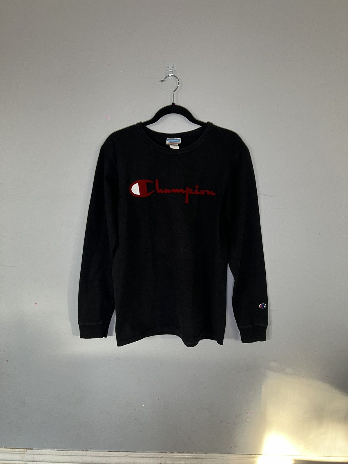 Champion × Vintage Champion Black/Red Logo Longsleeve Size US M / EU 48-50 / 2 - 1 Thumbnail