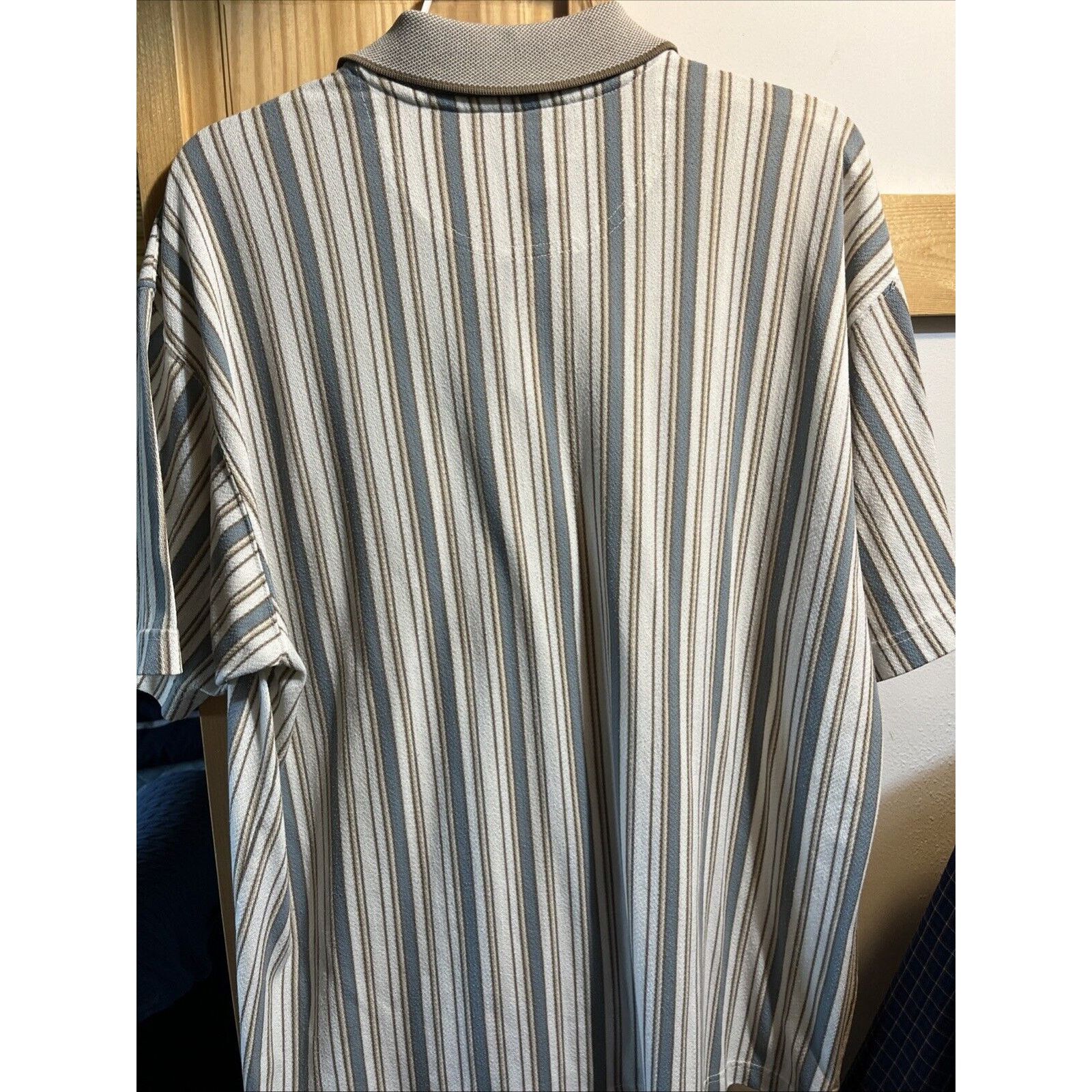 Van Heusen VTG Van Heusen Striped Polo Shirt Men’s Sz XL SS Blue White Size US XL / EU 56 / 4 - 8 Thumbnail