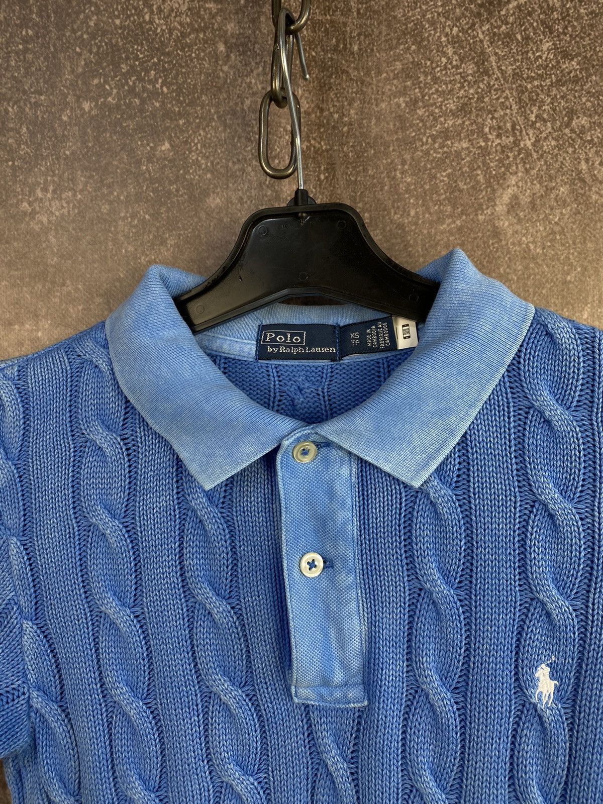 Polo Ralph Lauren Polo Ralph Lauren Cable Knit Shirt Polo Blue Sweater Size XS / US 0-2 / IT 36-38 - 4 Thumbnail