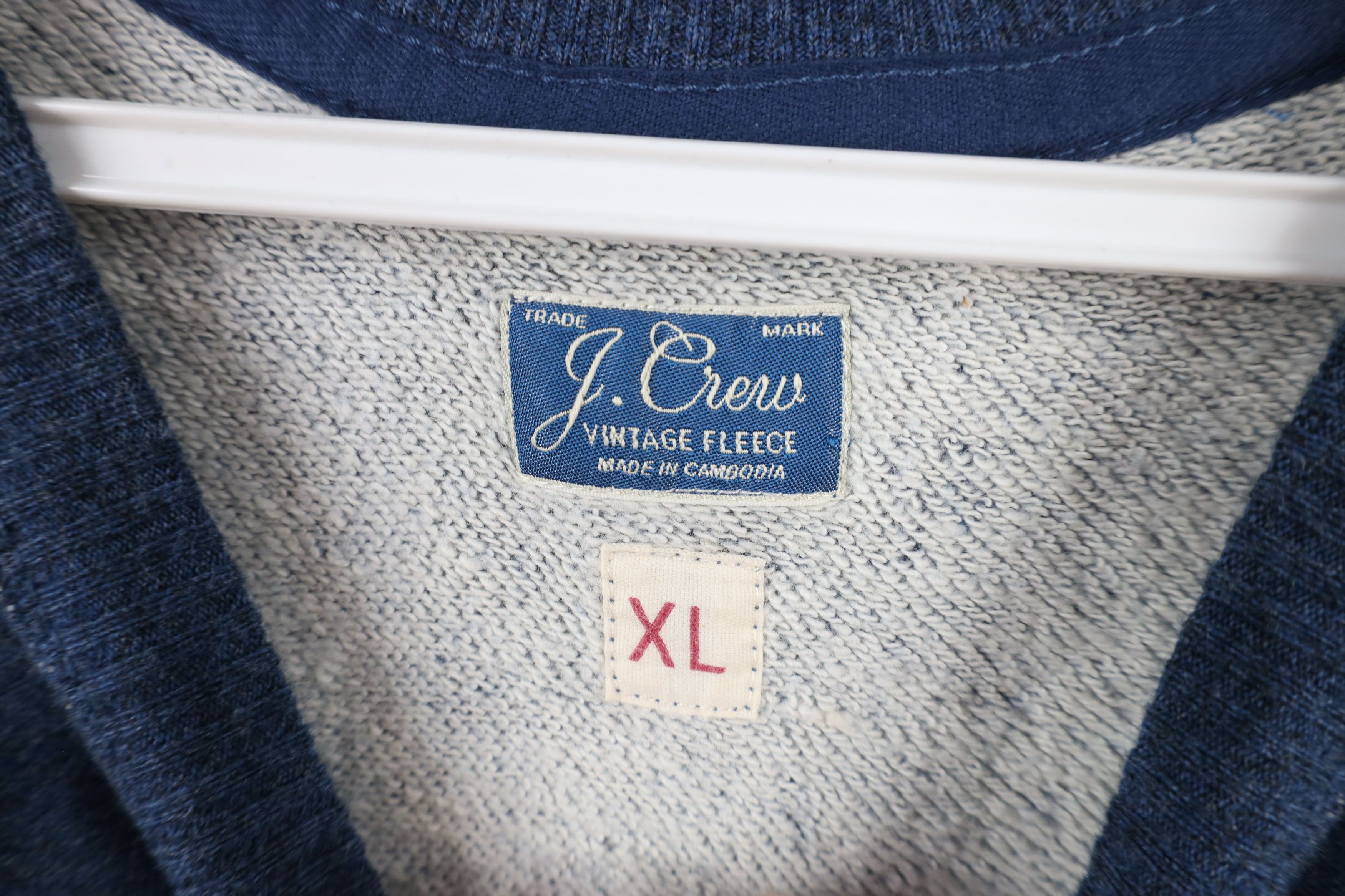 J.Crew × Vintage J Crew Terry Vintage Fleece Crewneck Sweatshirt Heather Blue Size US XL / EU 56 / 4 - 7 Thumbnail