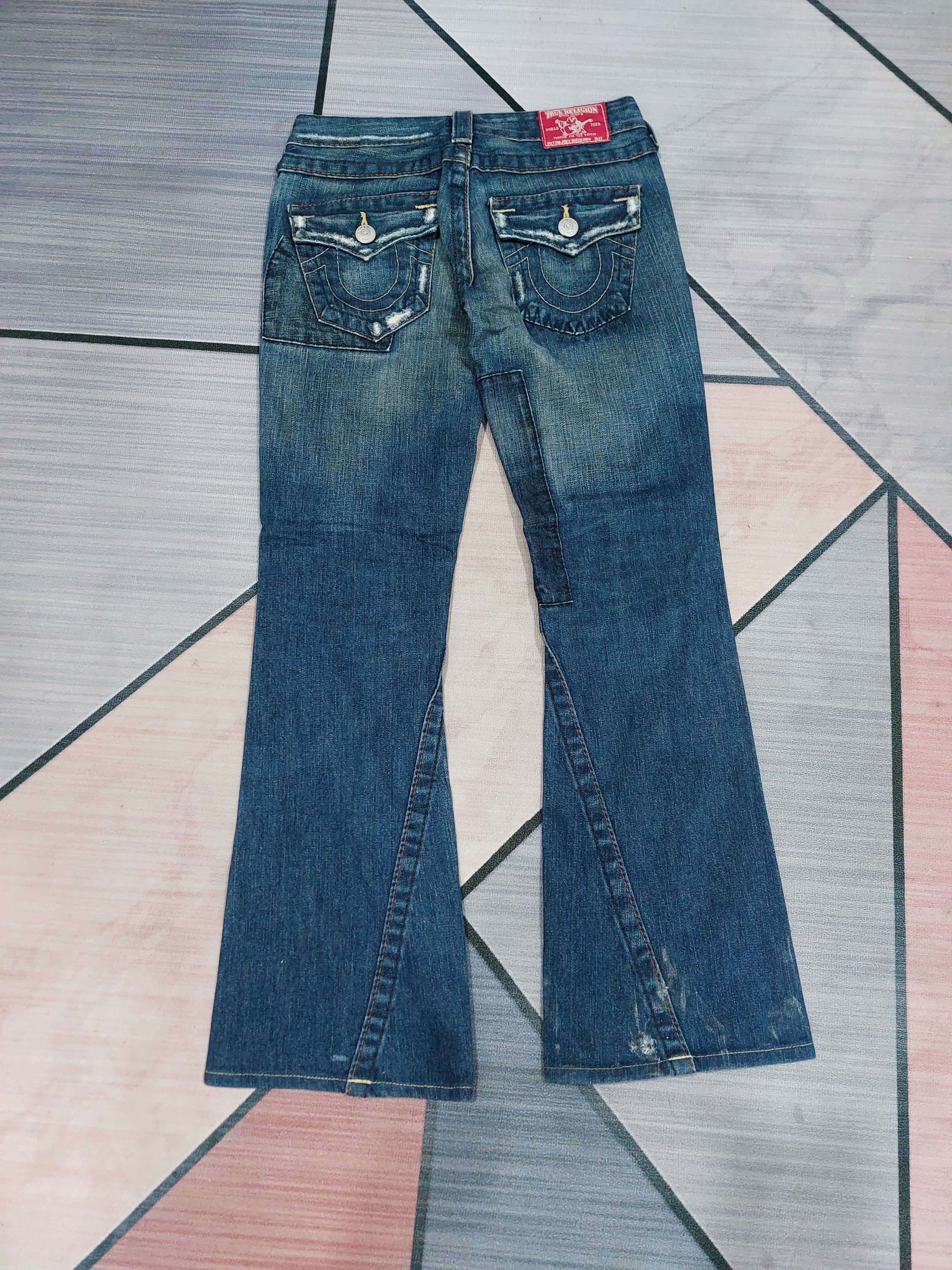 True Religion × Vintage TRUE RELIGION JOEY PATCHWORK JEANS Size 27" / US 4 / IT 40 - 2 Thumbnail