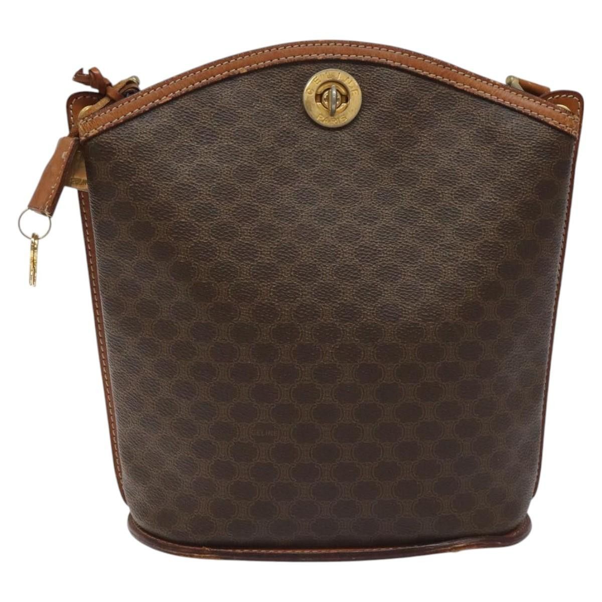 Celine CELINE Macadam Canvas Shoulder Bag Pvc Leather Brown Gold Size ONE SIZE - 2 Thumbnail