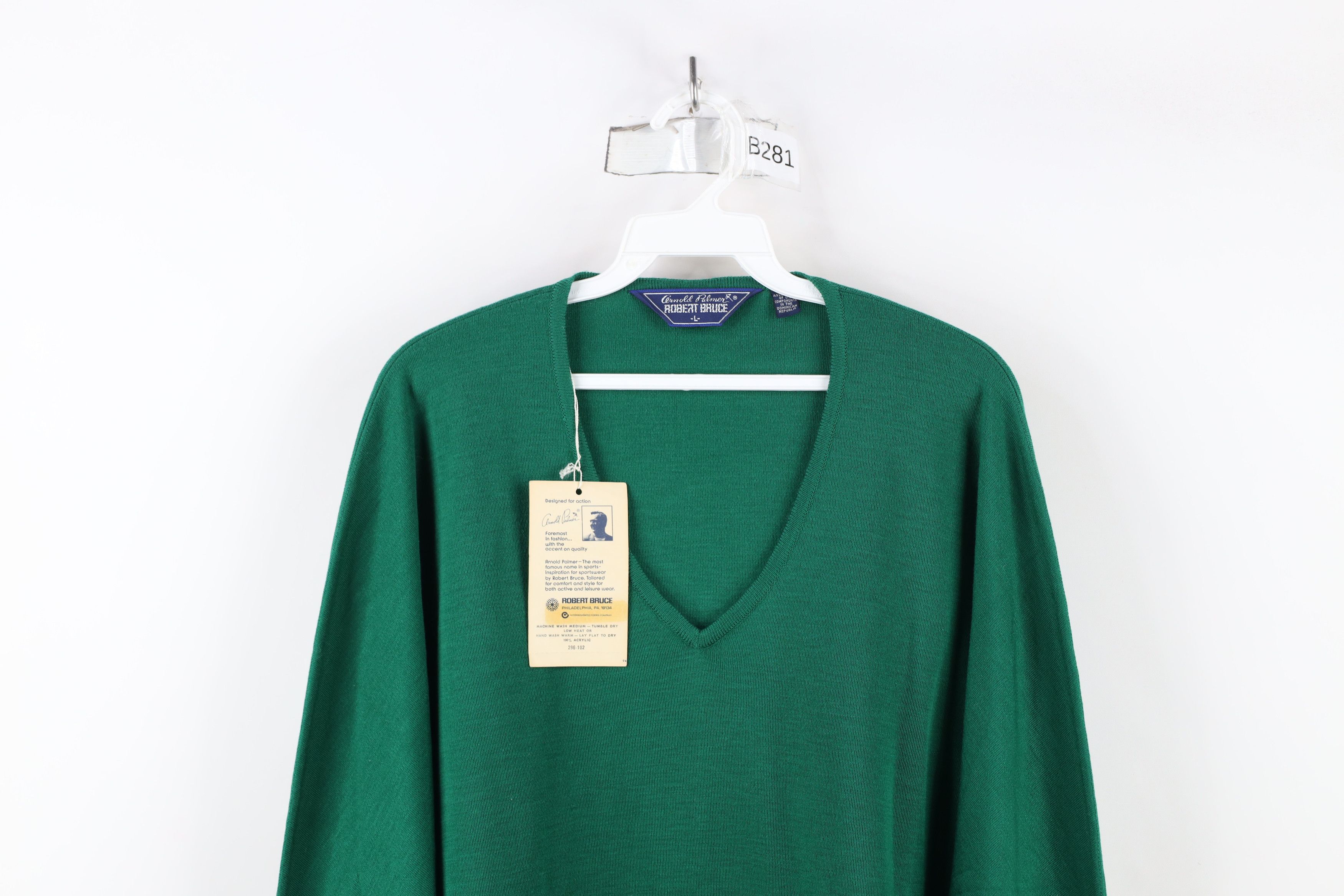 Vintage Deadstock Vintage 70s Arnold Palmer Golf Sweater Masters Size US L / EU 52-54 / 3 - 2 Thumbnail