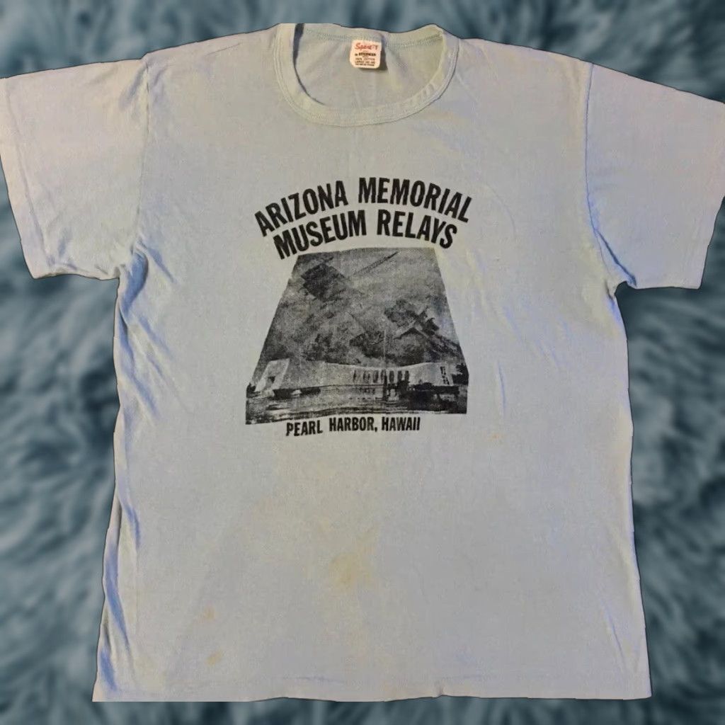 Vintage Vtg 80s Arizona Pearl Harbor Faded Marathon Shirt S Hawaii Army Military Grunge T-Shirt Men Blue USA 80s 90s Military Vintage Single Stitch Shirt Mens Size US S / EU 44-46 / 1 - 1 Thumbnail