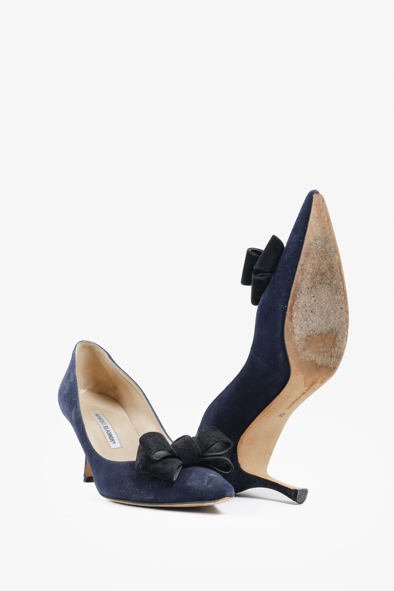 Manolo Blahnik Manolo Blahnik Lisane Bow Pumps Size US 11 / IT 41 - 4 Thumbnail