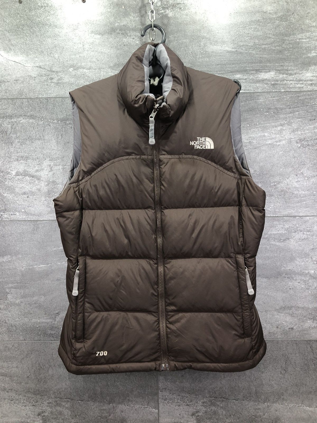 image of Outdoor Life x The North Face Vintage Womens The North Face Brown Puffer Vest (Size Medium)