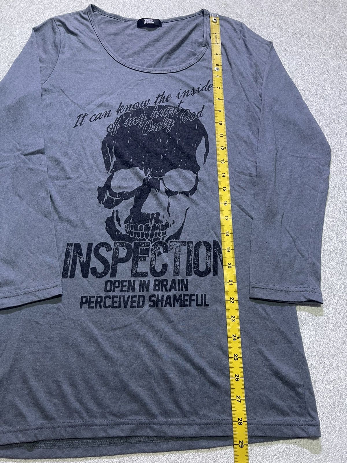 Hysteric Glamour Y2K INSPECTION long sleeve tshirt big skull motif Size US M / EU 48-50 / 2 - 6 Thumbnail