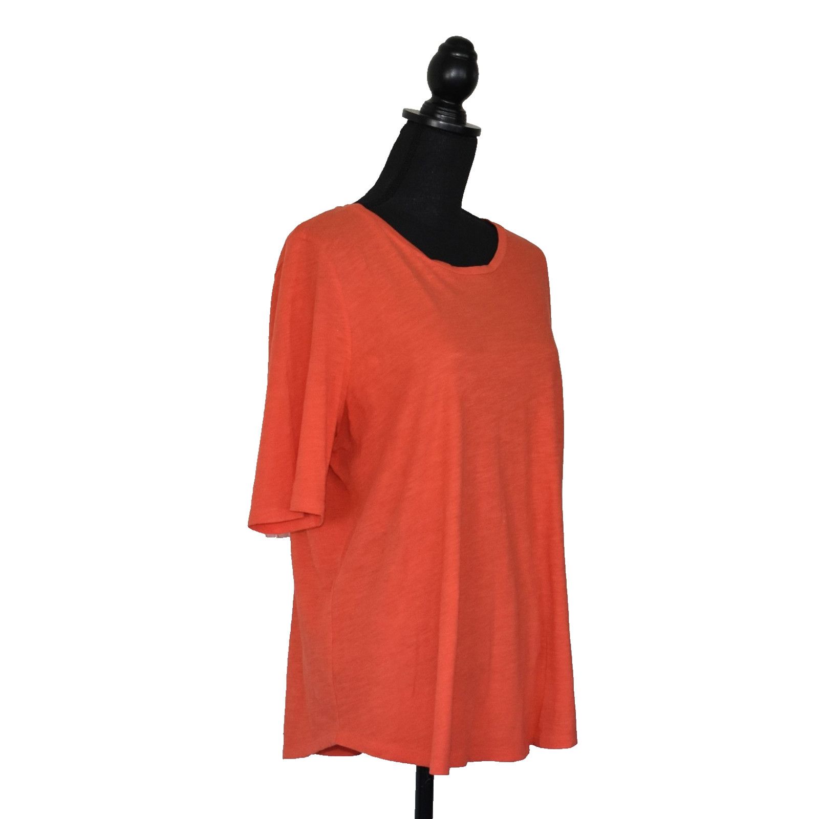 Eileen Fisher NEW EILEEN FISHER Cotton Short Sleeve Round Neck Tee Top L Size L / US 10 / IT 46 - 2 Thumbnail