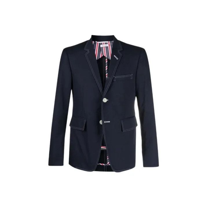 Thom Browne Thom Browne Men's Navy Suit Jacket Size US S / EU 44-46 / 1 - 1 Thumbnail