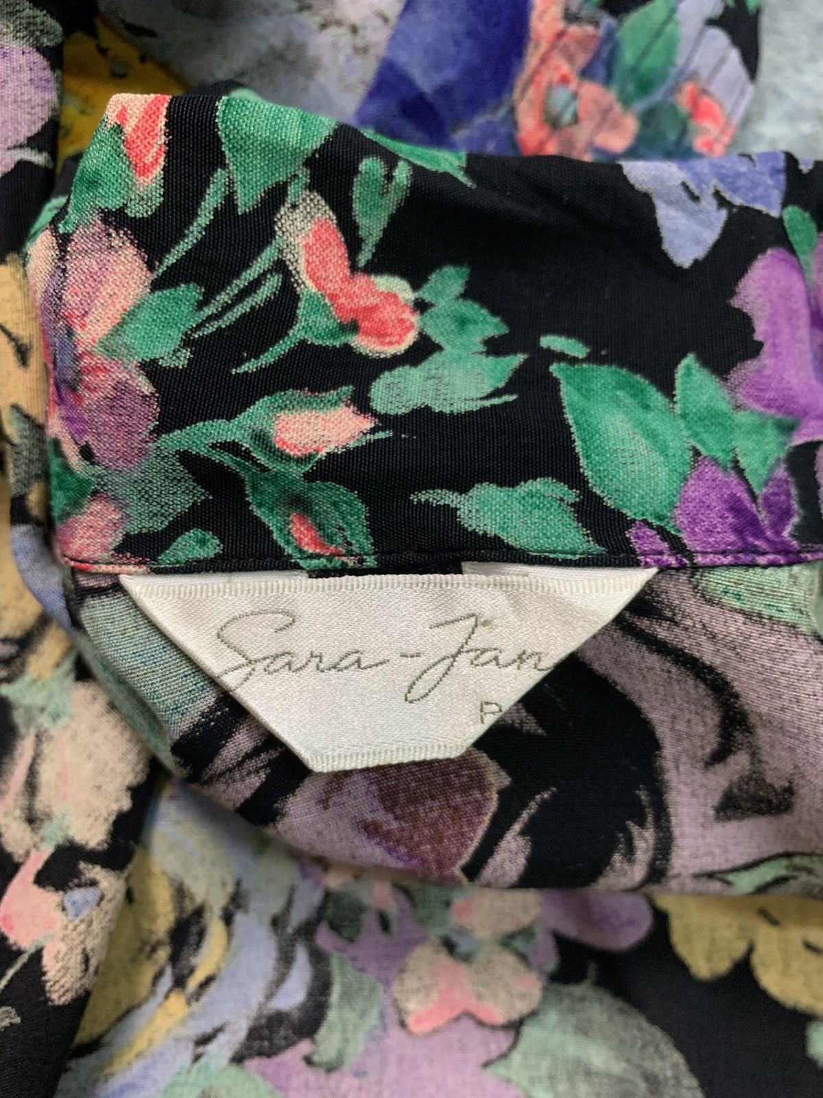 Sara Lanzi Rare Design Vintage Sara Jane Floral Button-Down Blouse Size L / US 10 / IT 46 - 4 Thumbnail