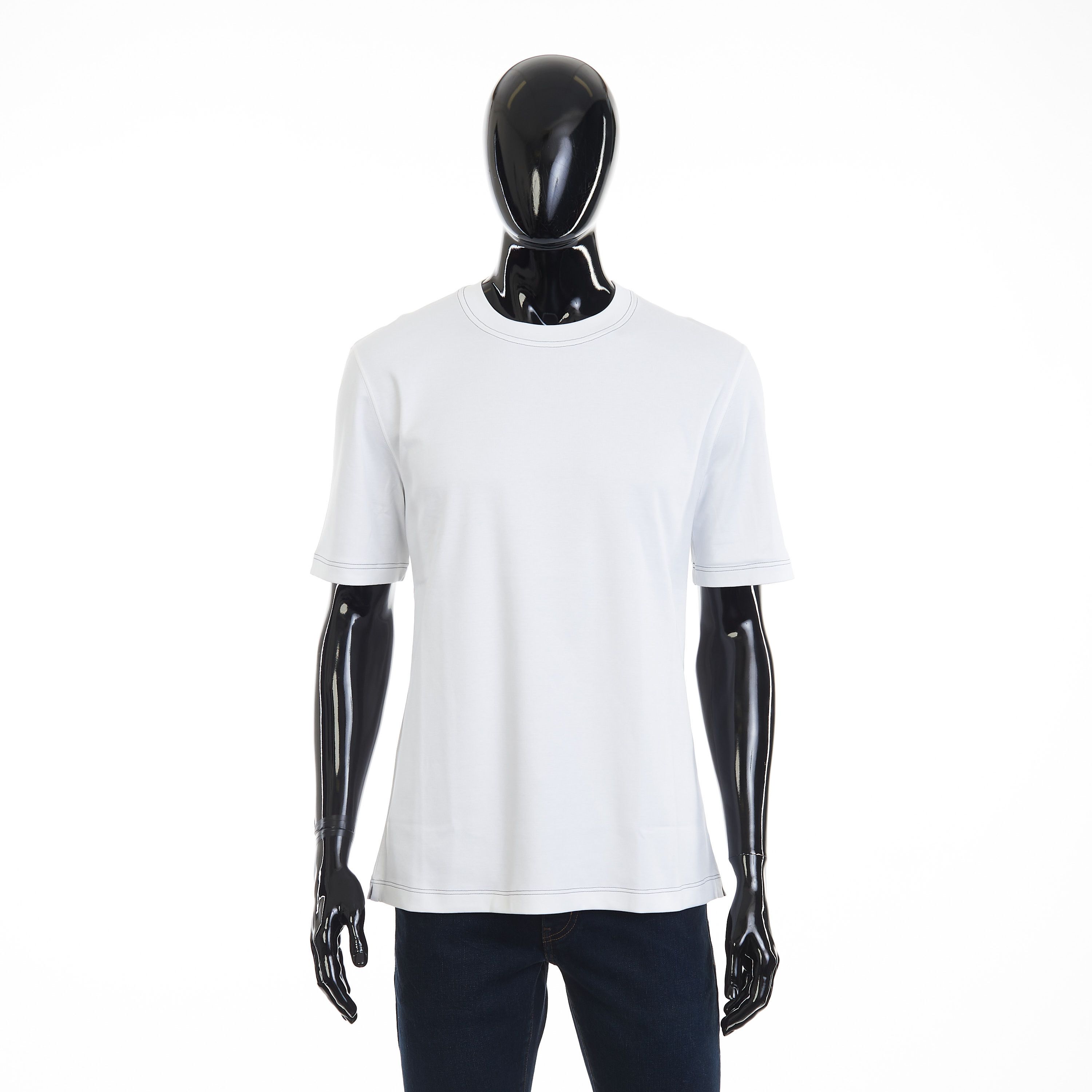 Brunello Cucinelli White Crew Neck T-shirt - Short-sleeve, Cotton Interlock Size US XL / EU 56 / 4 - 1 Thumbnail