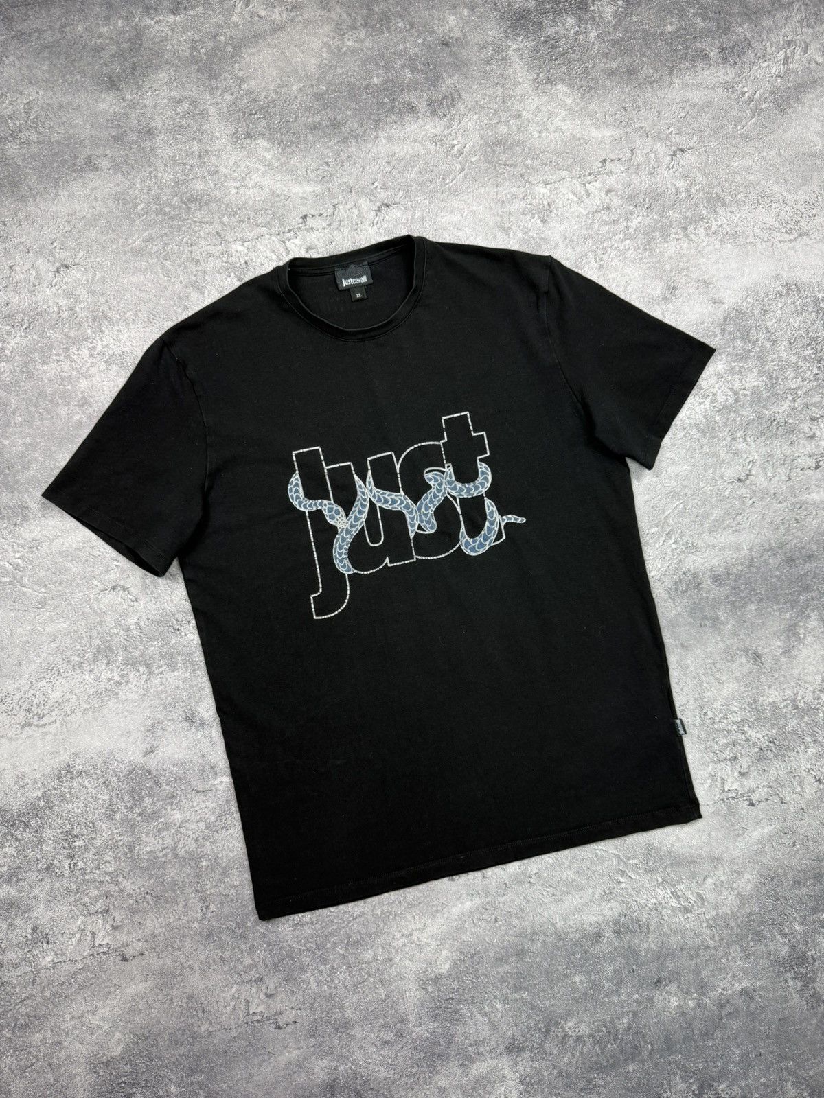 Just Cavalli Just Cavalli Snake Big Logo T-Shirt Designer Tee Rare Y2K Size US XL / EU 56 / 4 - 3 Thumbnail