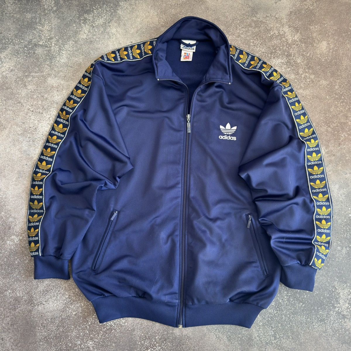 Adidas 90s Adidas Vintage Retro Zip Track Jacket Size US L / EU 52-54 / 3 - 3 Thumbnail