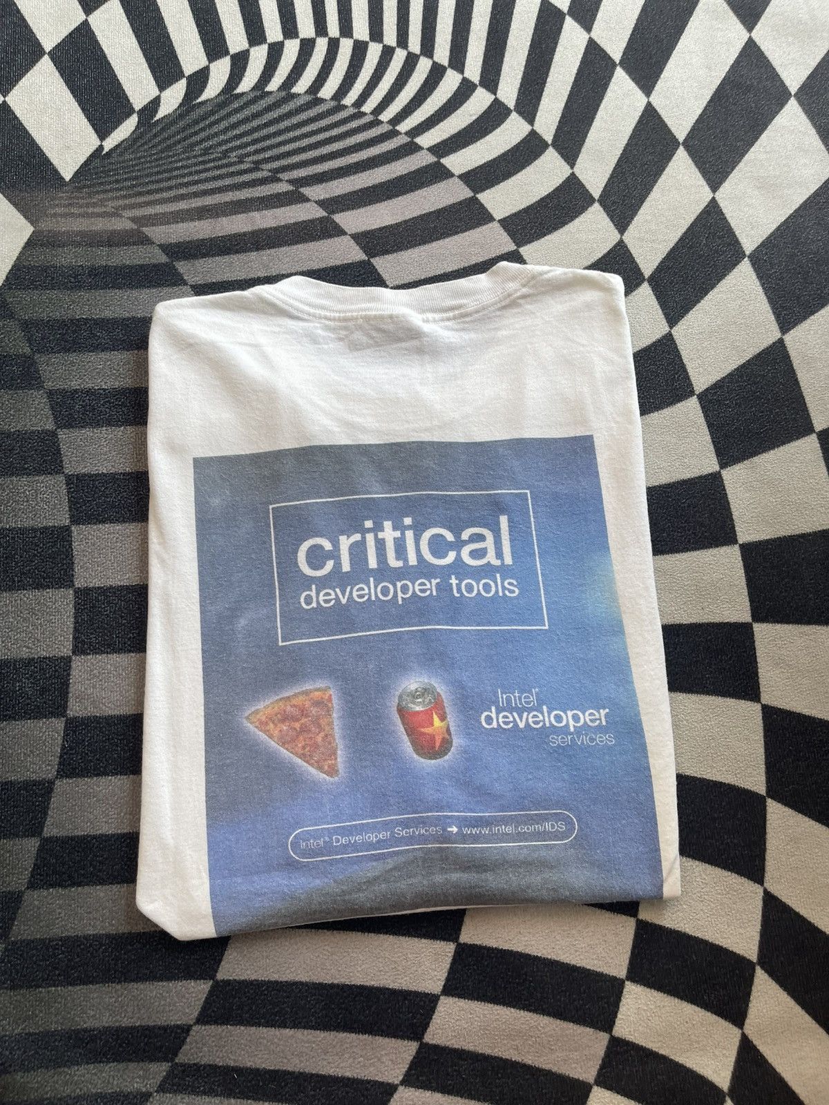 Vintage Vtg 00s Intel Developer Services "Critical Tools" Promo Tee Size US XL / EU 56 / 4 - 1 Thumbnail