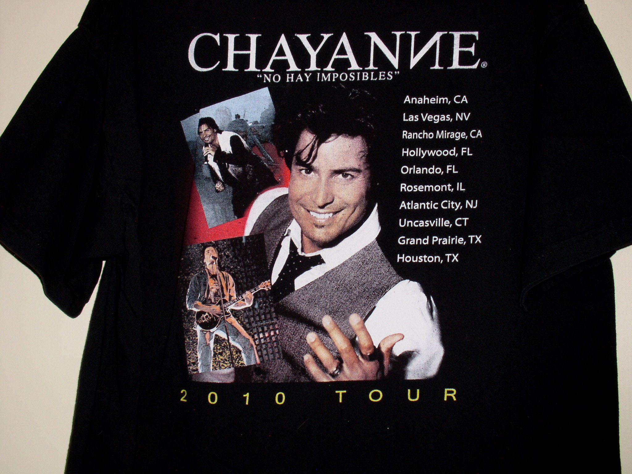 Vintage Chayanne Concert Tour Shirt Vintage 2010 No Hay Imposibles Size US XL / EU 56 / 4 - 4 Thumbnail